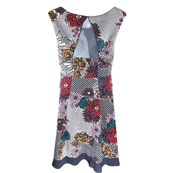 Mauve Floral Sleeveless Women's Dress- Multicolor Size Medium - Picture 4 of 8